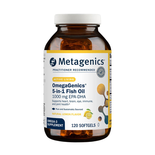 Omegagenics Fish Oil EPA-DHA 1000 Mg - High Potency - Omega-3 Fish Oil Supplement - for Heart Health, Musculoskeletal Health & Immune System Health* - with DHA & EPA - 120 Softgels
